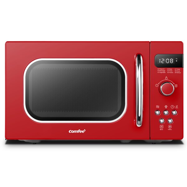 COMFEE' Retro Countertop Microwave Oven With Compact Size, Position